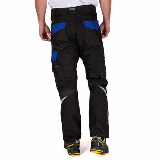 Мъжки Панталон Goodyear - Workwear Contrast Detail Pant Black/royal Work Trousers Mens  Работни панталони