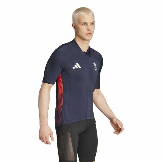 Adidas Мъжка Колоездачна Фланелка Team Gb Cycling Jersey Mens  Мъжки тениски с яка