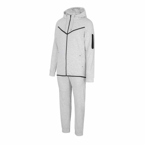 Fabric Zip Tracksuit Светло сиво Мъжки спортни екипи в две части