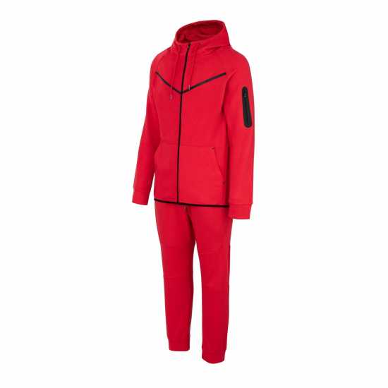 Fabric Zip Tracksuit Червено Мъжки спортни екипи в две части