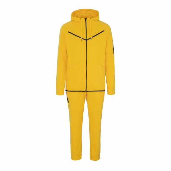 Fabric Zip Tracksuit Жълто Мъжки спортни екипи в две части