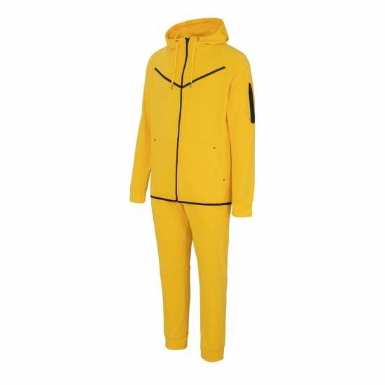 Fabric Zip Tracksuit Жълто Мъжки спортни екипи в две части