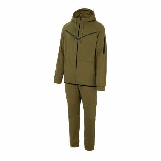 Fabric Zip Tracksuit Олива Мъжки спортни екипи в две части