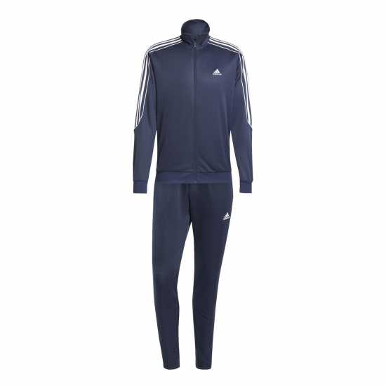 Adidas Мъжки Спортен Екип Sportswear 3-Stripes Doubleknit Track Suit Mens Легендарна чернина 