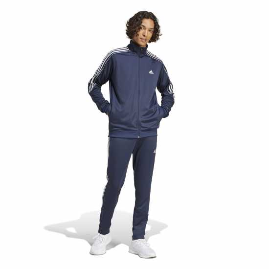 Adidas Мъжки Спортен Екип Sportswear 3-Stripes Doubleknit Track Suit Mens Легендарна чернина 