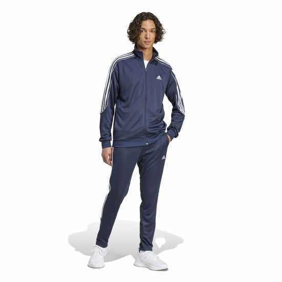 Adidas Мъжки Спортен Екип Sportswear 3-Stripes Doubleknit Track Suit Mens Легендарна чернина 