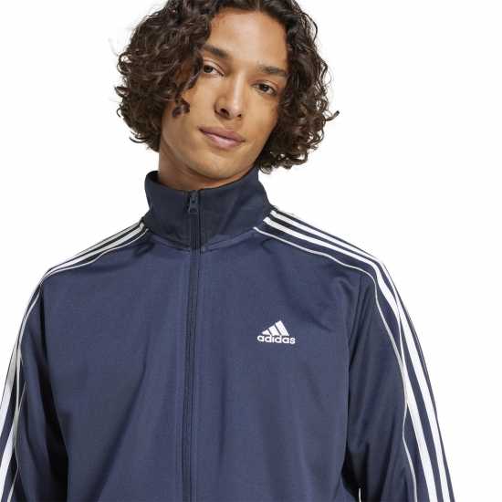 Adidas Мъжки Спортен Екип Sportswear 3-Stripes Doubleknit Track Suit Mens Легендарна чернина 