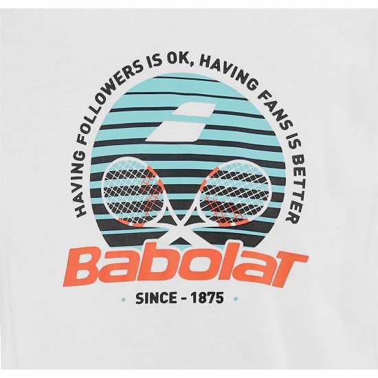 Babolat Exc Cttn Tee Jn99 Бяло Детско тенис облекло