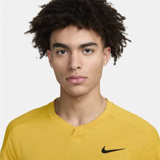 Nike Slam Men's Dri-FIT Tennis Top Ярко сулфур Мъжко облекло за едри хора