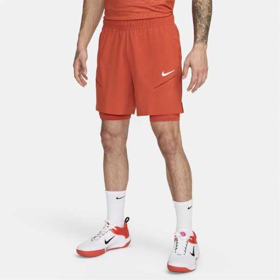 Nike Slam Men's Dri-FIT Tennis Shorts Ръст/Розово Мъжко облекло за едри хора