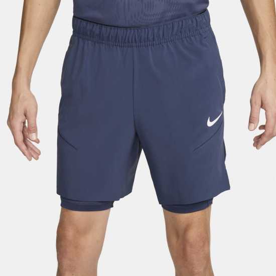 Nike Slam Men's Dri-FIT Tennis Shorts Синьо / Бяло Мъжко тенис облекло