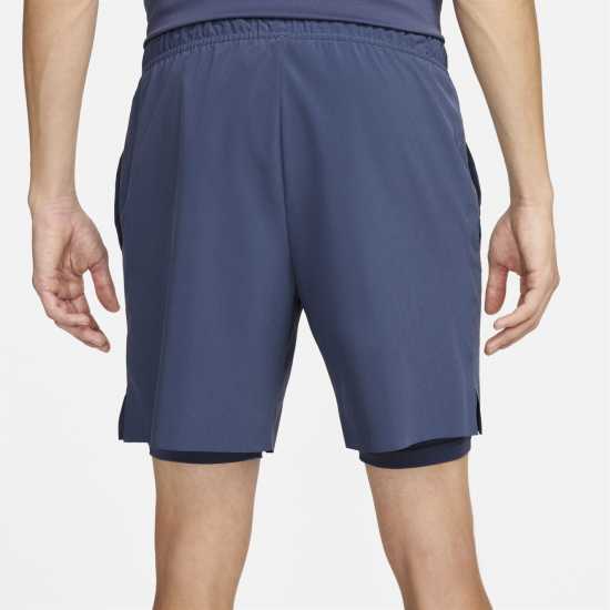 Nike Slam Men's Dri-FIT Tennis Shorts Синьо / Бяло Мъжко тенис облекло