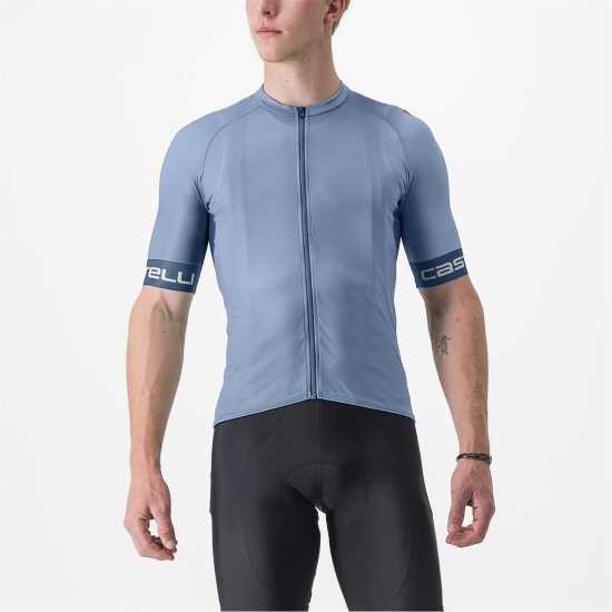 Castelli Entrata Vi Short Sleeve Jersey Blue Мъжки ризи