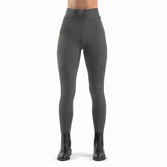 John Whitaker Whitaker Alderley Ladies Riding Tights With Silicone Knee Patches Сиво 