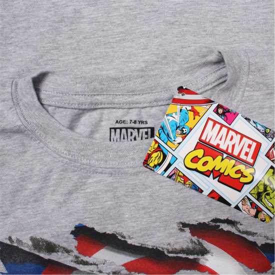 Marvel Comics Captain America T-Shirt Капитан Америка Трн Детски тениски и фланелки