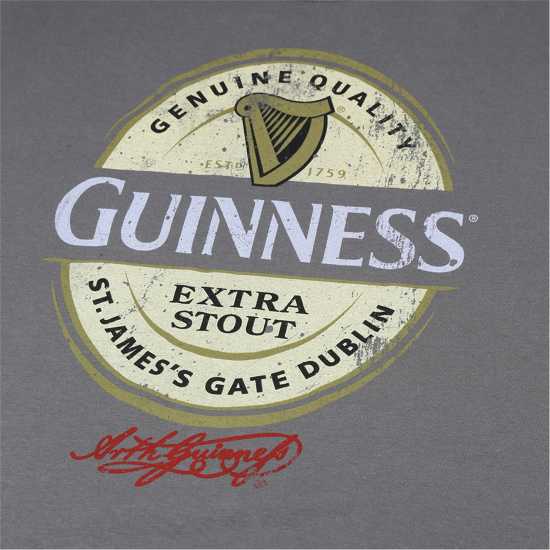 Guinness Label T-Shirt Угъл Мъжки тениски с яка