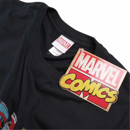 Marvel Comics Comic Strip Logo T-Shirt Чудо Мъжки тениски с яка