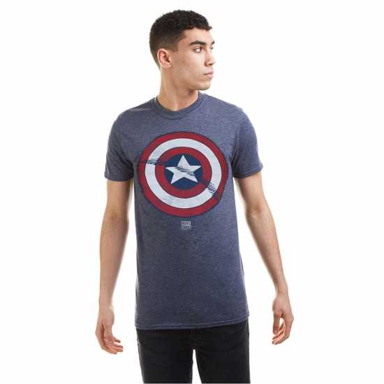 Marvel Comics T-Shirt Капитан Америка Мъжки тениски с яка