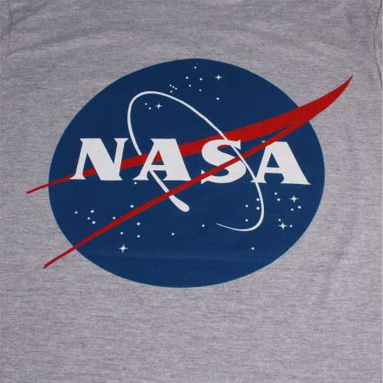 Nasa Core Logo T-Shirt Сиво Мъжко облекло за едри хора