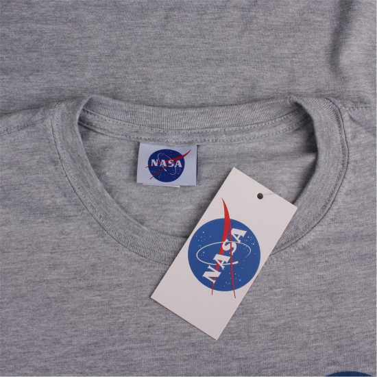 Nasa Core Logo T-Shirt Сиво Мъжко облекло за едри хора