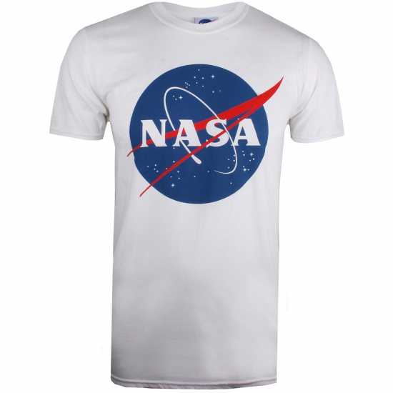 Nasa Circle Logo T-Shirt Бяло Мъжко облекло за едри хора