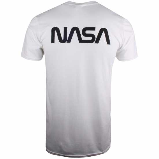 Nasa Circle Logo T-Shirt Бяло Мъжко облекло за едри хора