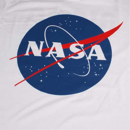 Nasa Circle Logo T-Shirt Бяло Мъжко облекло за едри хора