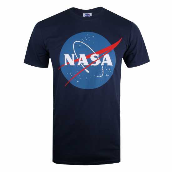 Nasa Circle Logo T-Shirt Синьо Мъжко облекло за едри хора