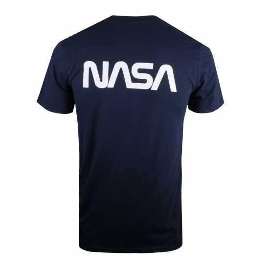 Nasa Circle Logo T-Shirt Синьо Мъжко облекло за едри хора