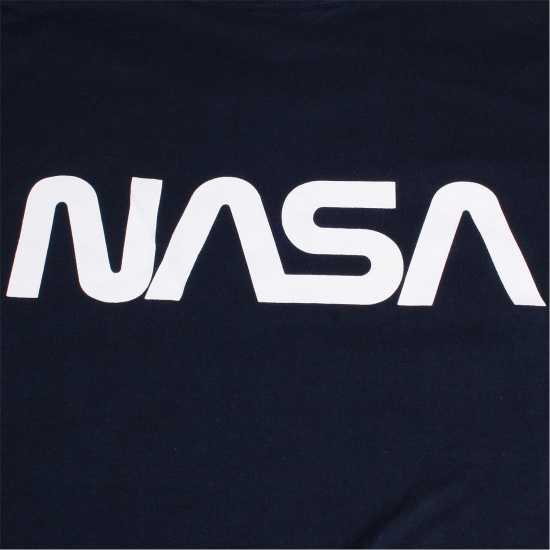 Nasa Circle Logo T-Shirt Синьо Мъжко облекло за едри хора