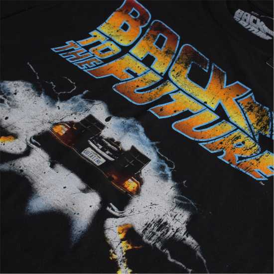 Back To The Future T-Shirt Черно Мъжки тениски с яка