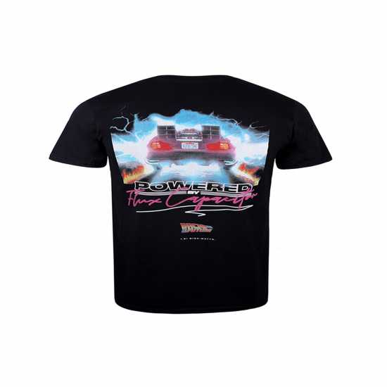 Back To The Future T-Shirt Черно Мъжки тениски с яка