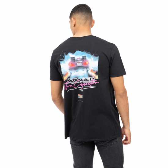 Back To The Future T-Shirt Черно Мъжки тениски с яка