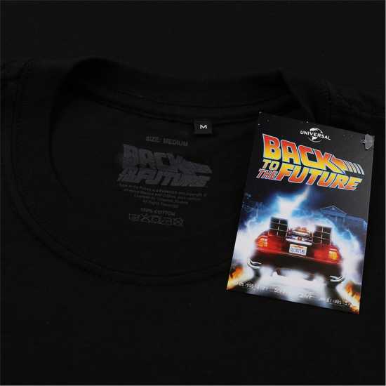 Back To The Future T-Shirt Черно Мъжки тениски с яка