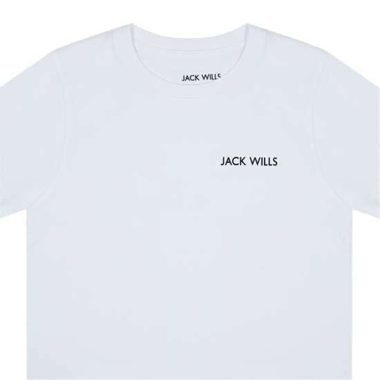 Jack Wills Sandleford T-Shirt Juniors Bright White Детски тениски и фланелки