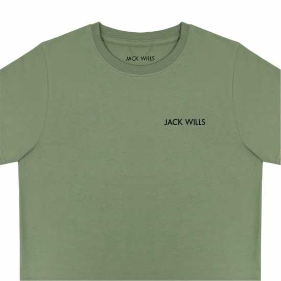 Jack Wills Sandleford T-Shirt Juniors Тъмно зелено Детски тениски и фланелки