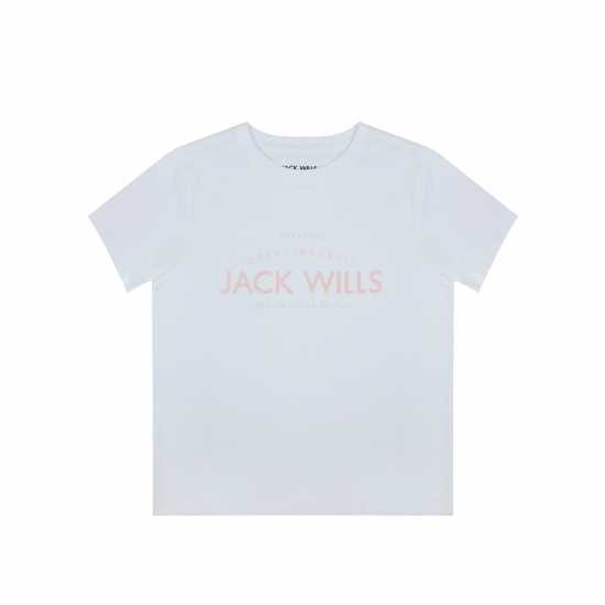 Jack Wills Forstal Tee Jn43 Бяло Детски тениски и фланелки