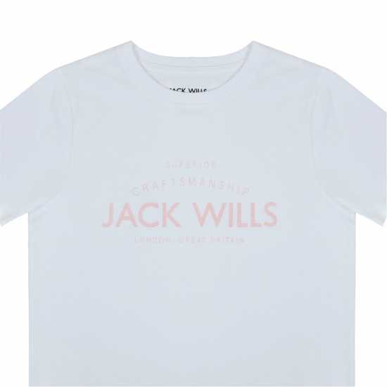 Jack Wills Forstal Tee Jn43 Бяло Детски тениски и фланелки