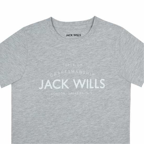 Jack Wills Forstal Tee Jn43 Сиво M Детски тениски и фланелки