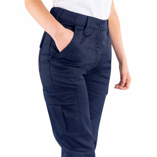 Lee Cooper Дамски Карго Панталон Multi Pocket Combat Classic Work Cargo Trousers Ladies Морска синьо Работни панталони