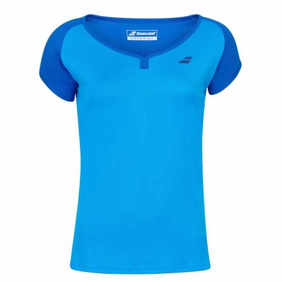 Babolat Тениска Момичета Play Cap Sleeve T Shirt Junior Girls Синьо Астер 