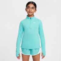 Nike Older Girls Dri-Fit Long Sleeve Half Zip Зелен мраз Атлетика