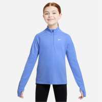 Nike Older Girls Dri-Fit Long Sleeve Half Zip Кралски пулс Атлетика