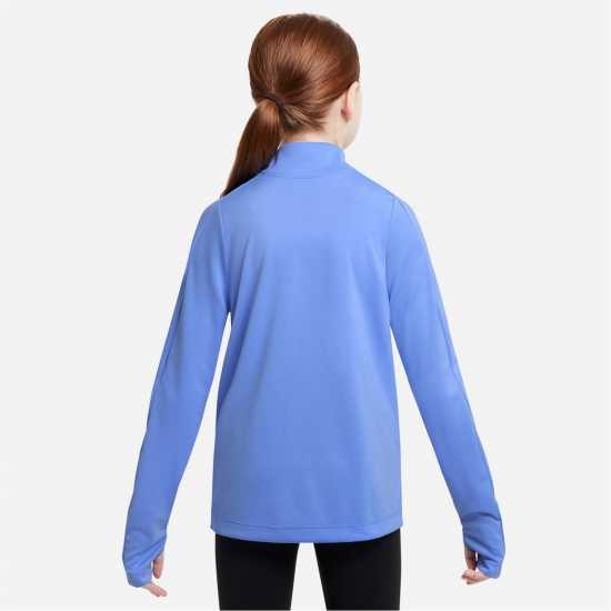 Nike Older Girls Dri-Fit Long Sleeve Half Zip Кралски пулс Атлетика