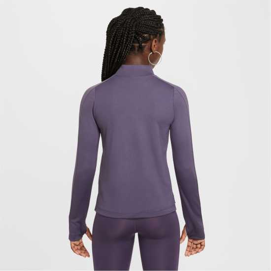 Nike Older Girls Dri-Fit Long Sleeve Half Zip Тъмно виноградно Атлетика