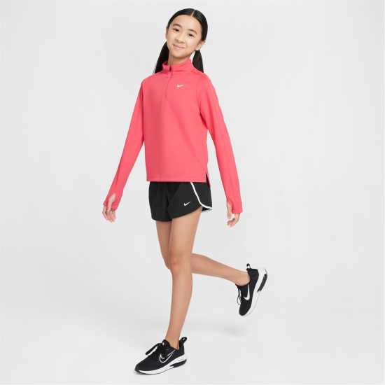 Nike Older Girls Dri-Fit Long Sleeve Half Zip Астер Розово Атлетика