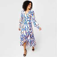 Biba Biba Printed Wrap Dress Свирелно печат Dresses Under 60