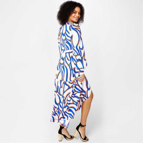 Biba Biba Printed Wrap Dress Свирелно печат Dresses Under 60