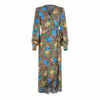 Biba Biba Printed Wrap Dress Леопард Флорал Dresses Under 60