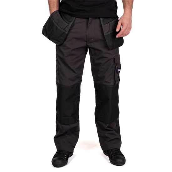 Lee Cooper Workwear Holster Pocket Trousers Сиво/Черно Работни панталони